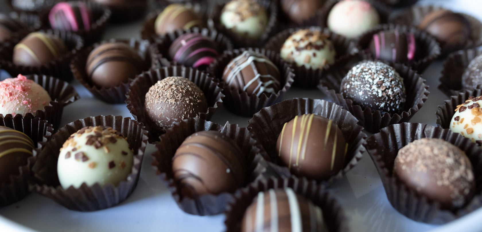assortment of chocolate truffles