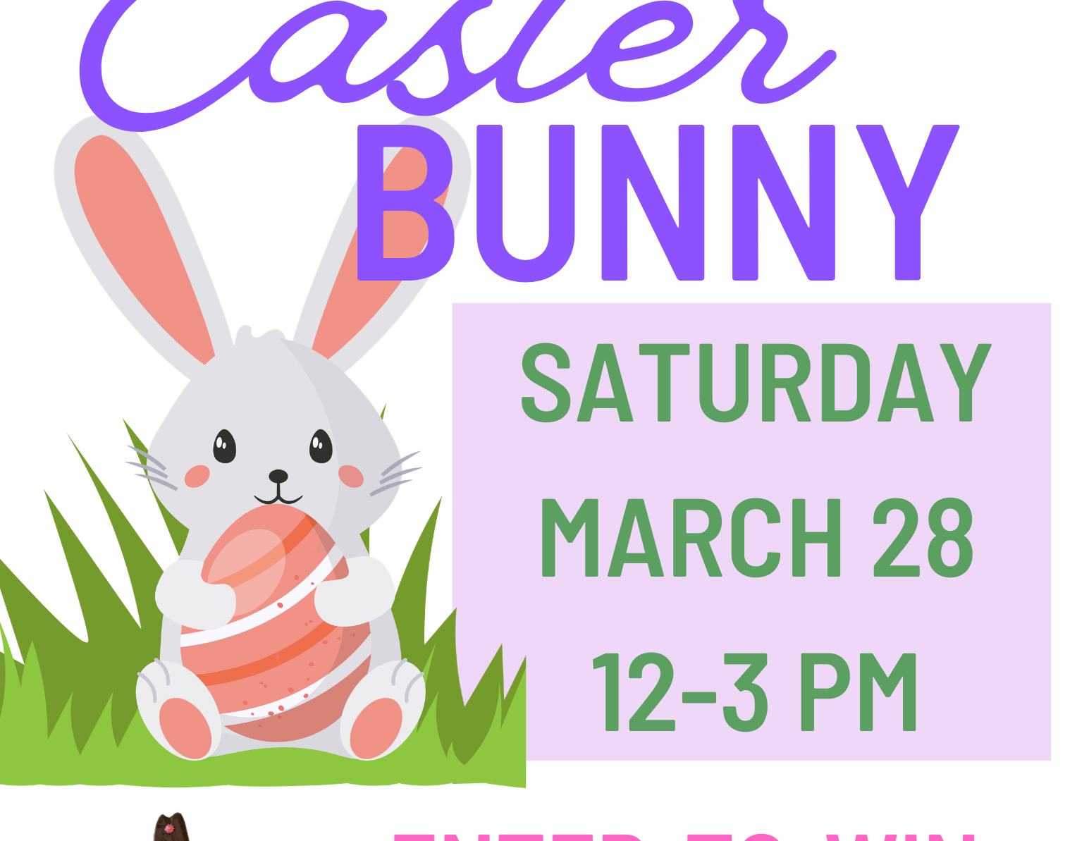 Watson’s Chocolates Hosts Easter Bunny Visit & 15-Pound Chocolate Bunny Raffle