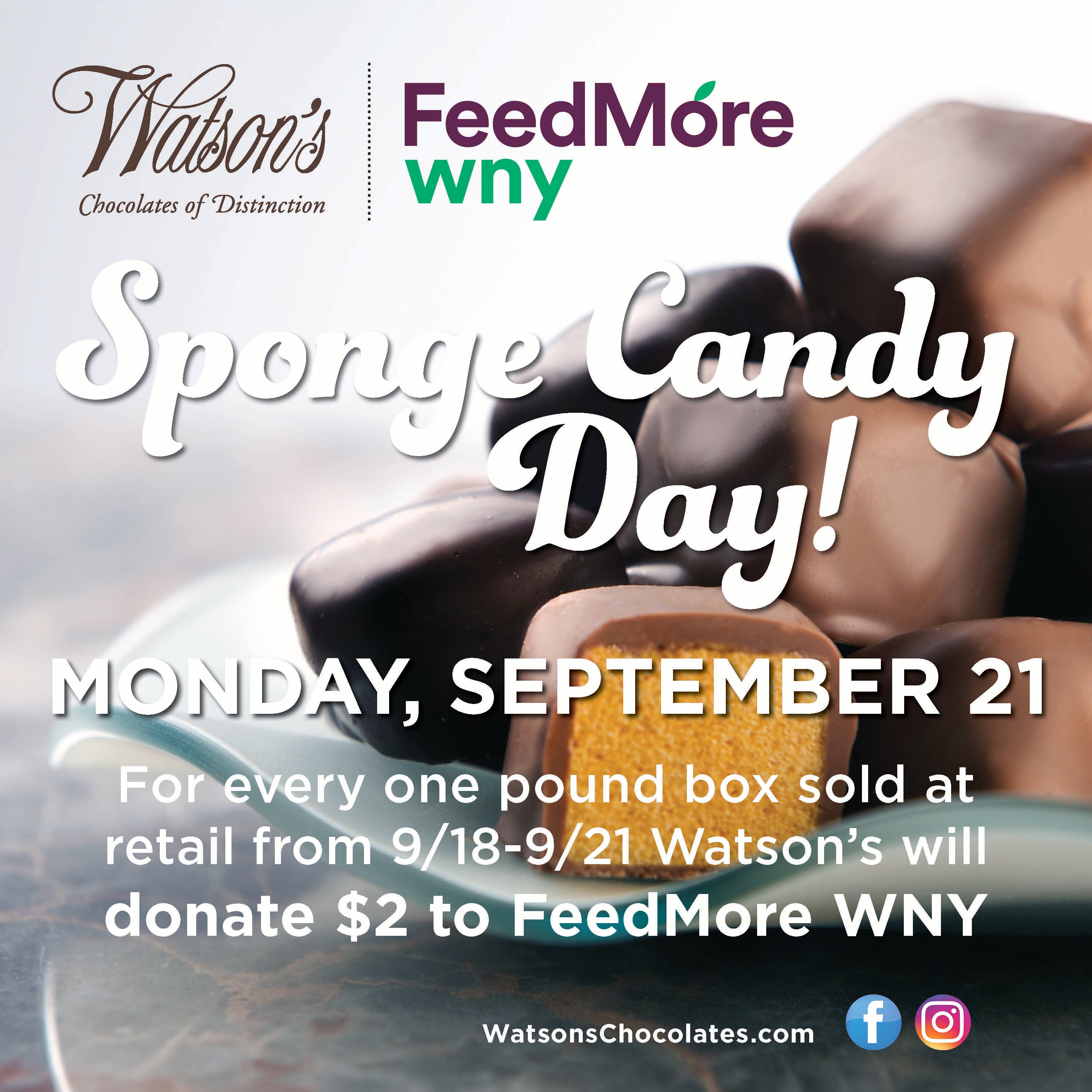 Watson's Partners with Feedmore WNY for Sponge Candy Day 2020