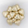 Gold foil wrapped milk chocolate hearts