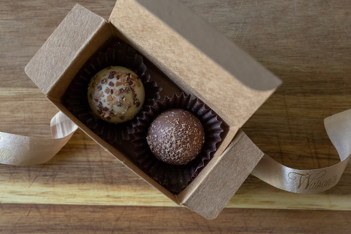 2 truffles in a box