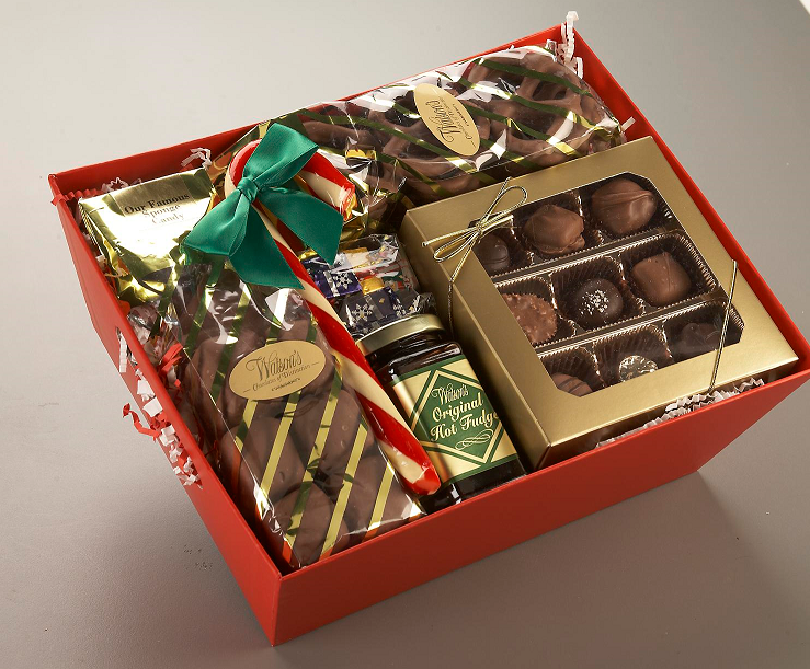 Holiday Basket filled with assorted chocolate