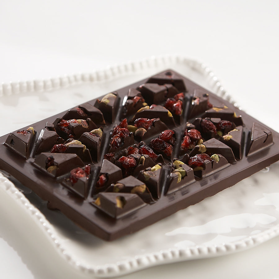 Pistachio Cranberry Dark Chocolate Bar