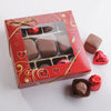 Assorted chocolate and Sponge candy in a valentine themed box